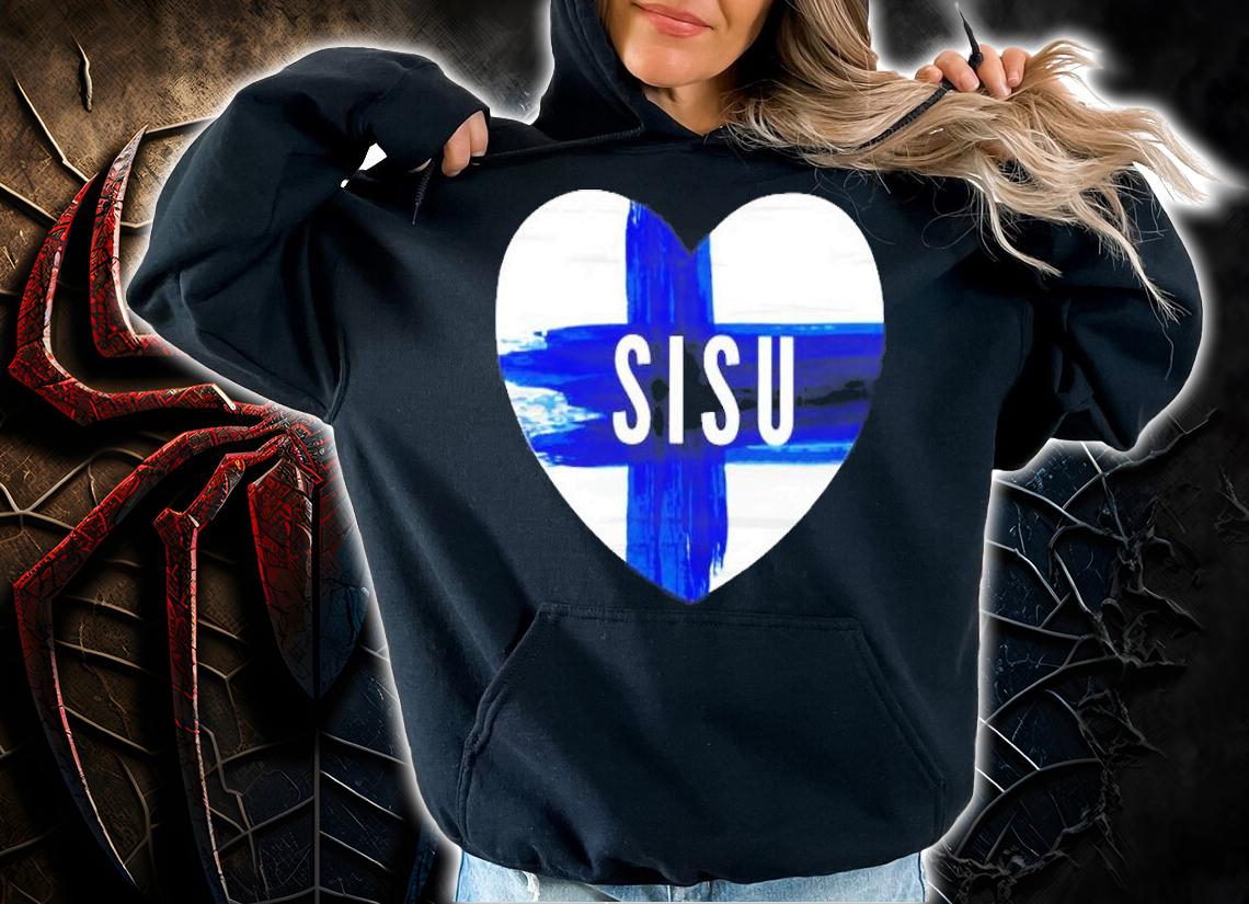 Sisu Finland Souvenir Finland Flag Heart Gift Shirt t-shirt hoodie