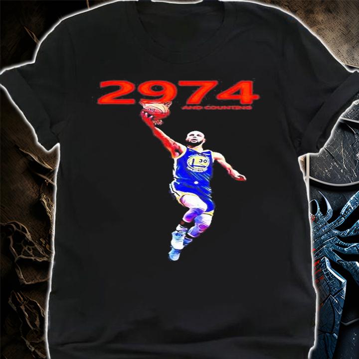 Steph Curry 2974 And Counting Oil Paint T-Shirt t-shirt shirt