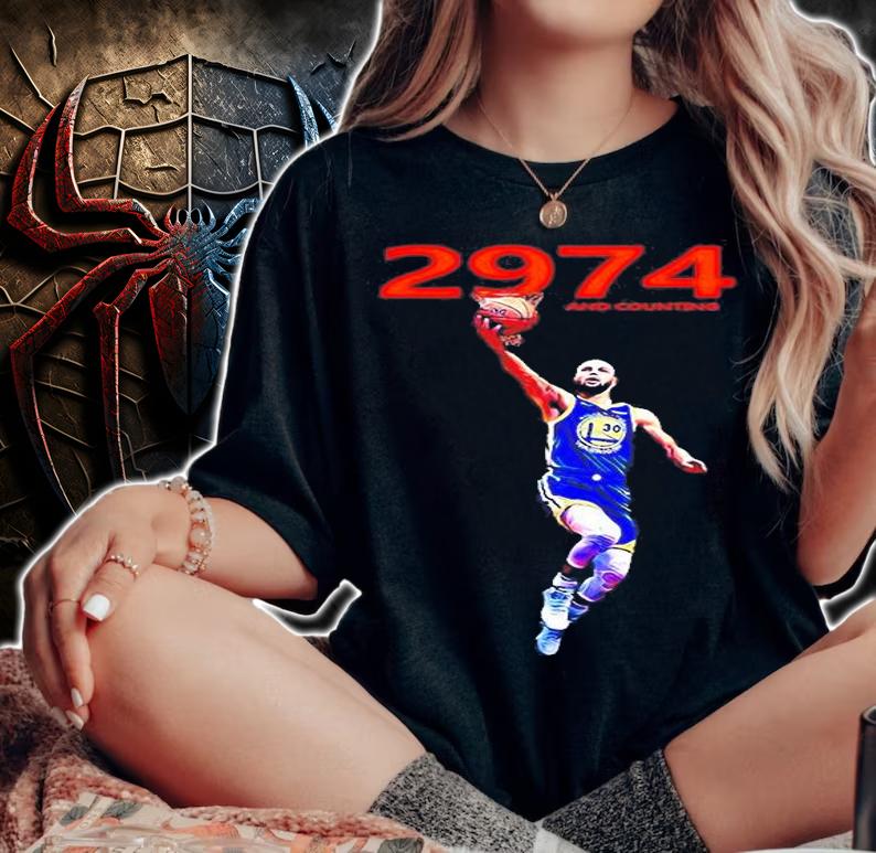Steph Curry 2974 And Counting Oil Paint T-Shirt t-shirt woman shirt