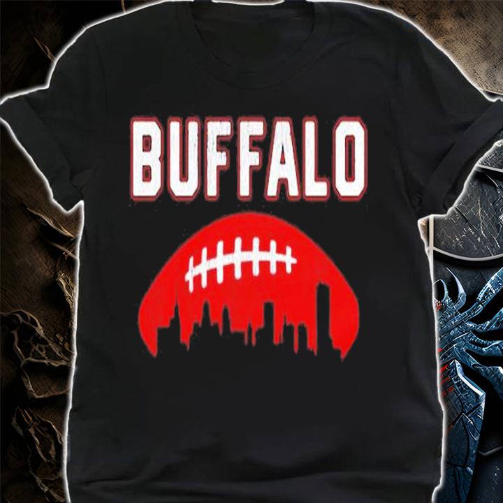 Vintage Buffalo Football Retro Buf City Skyline T-Shirt t-shirt