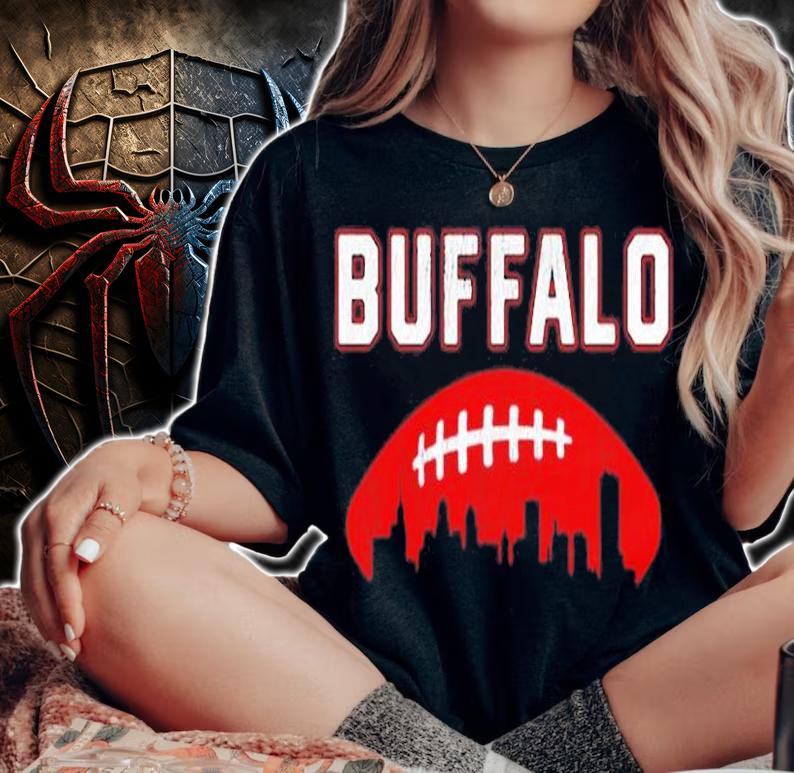 Vintage Buffalo Football Retro Buf City Skyline T-Shirt t-shirt