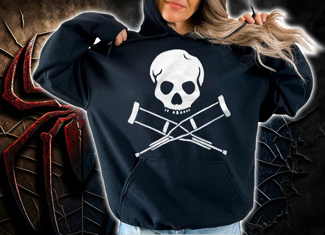 Jackass skull logo T-shirt hoodie