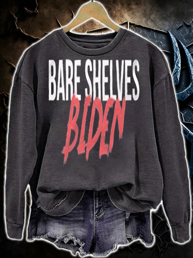 New Design bare Shelves Biden Anti Biden T-Shirt sweatshirt
