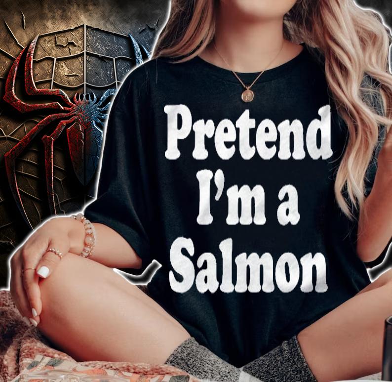 Pretend Im A Salmon Funny Lazy Easy Halloween Costume Shirt woman shirt
