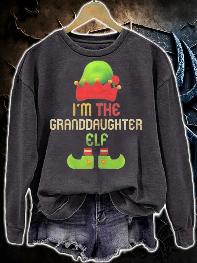 Granddaughter Elf Christmas Matching Family Pajama Christmas Shirt
