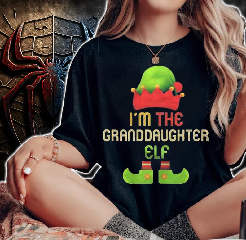 Granddaughter Elf Christmas Matching Family Pajama Christmas Shirt