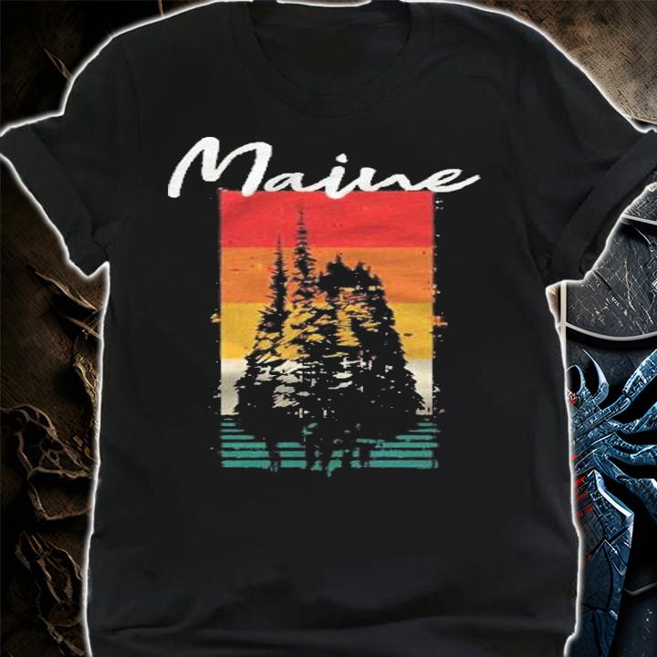 Maine Vintage Sunset Souvenir Pullover Shirt shirt