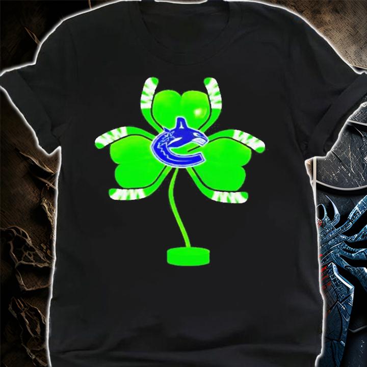 Vancouver Canucks Shamrock Hockey Tree St Patricks Day T-Shirt shirt