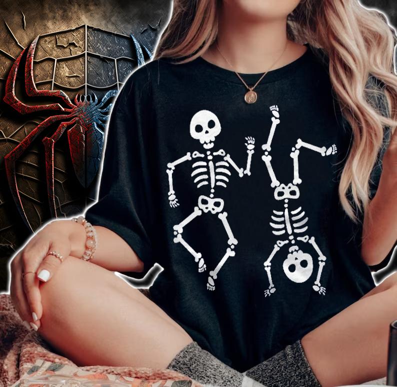 Kids Dancing Skeletons Halloween Shirt For Boy Girl Youth Toddler Shirt woman shirt