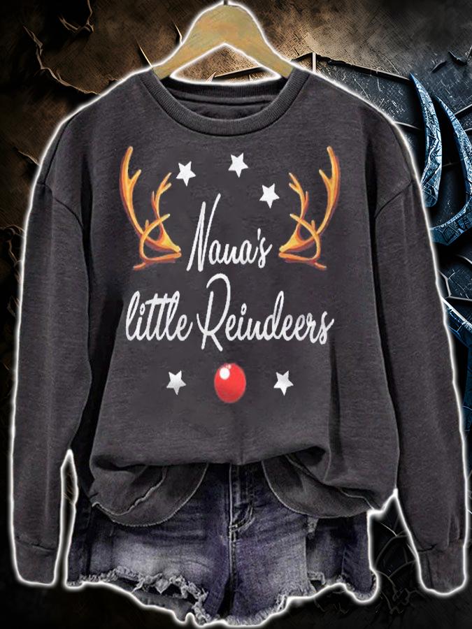 Nanas Little Reindeers Funny Reindeers Christmas Shirt sweatshirt
