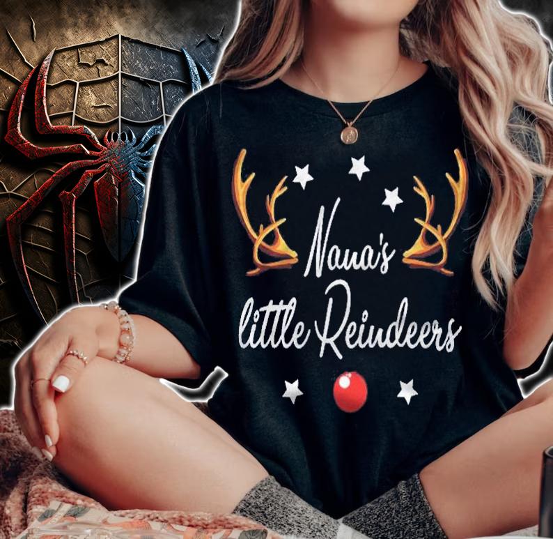 Nanas Little Reindeers Funny Reindeers Christmas Shirt woman shirt