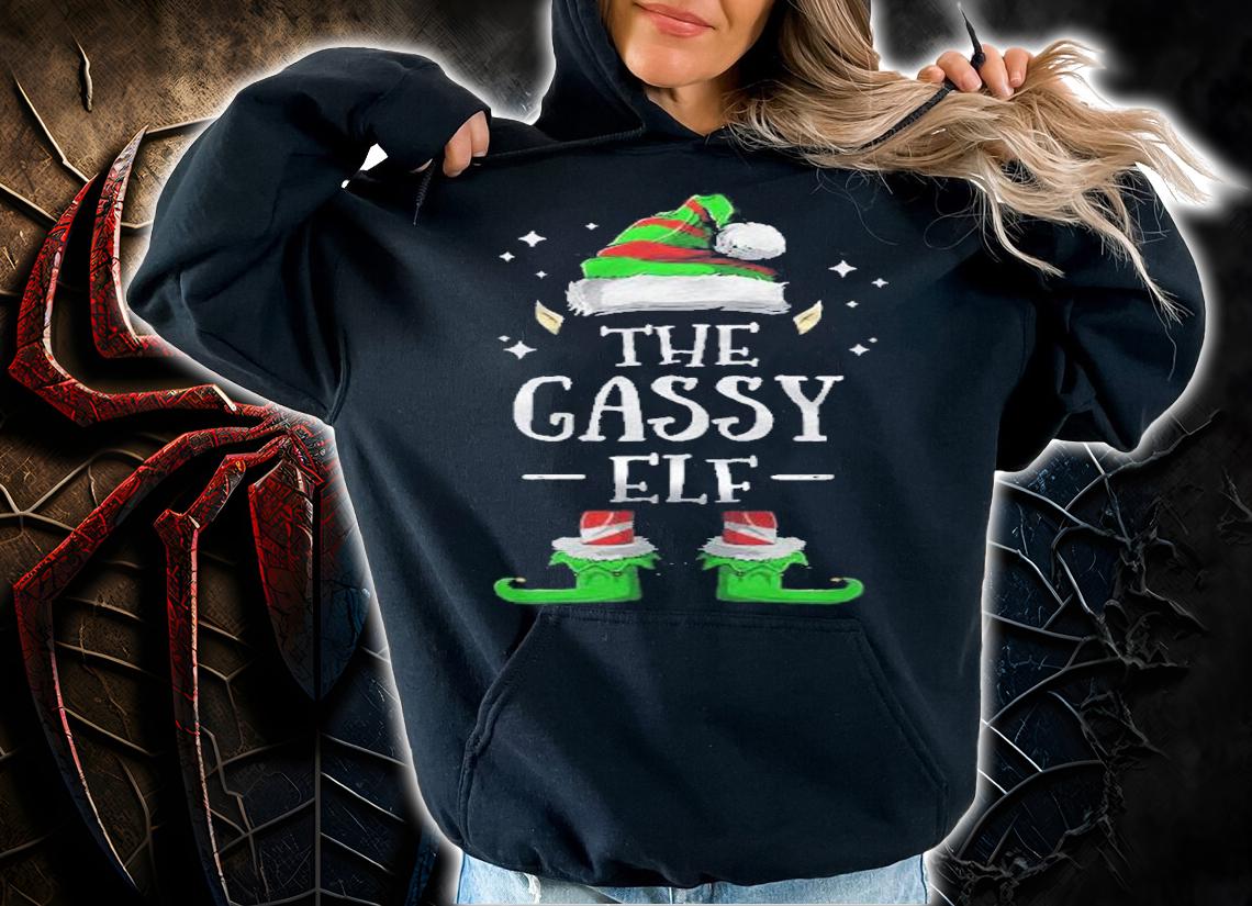 The Gassy Elf Matching Family Group Christmas Party Pajama Shirt hoodie