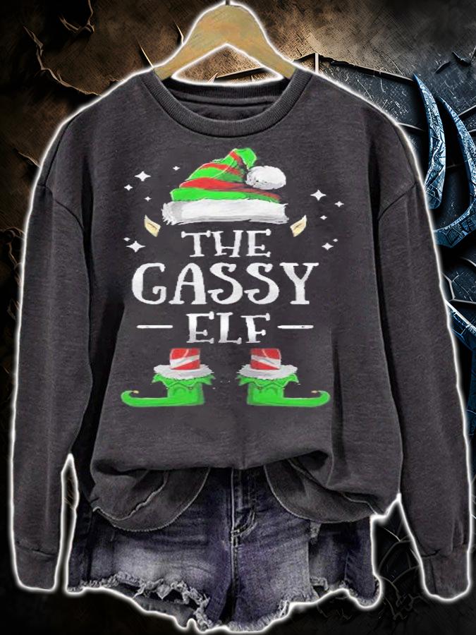 The Gassy Elf Matching Family Group Christmas Party Pajama Shirt sweatshirt