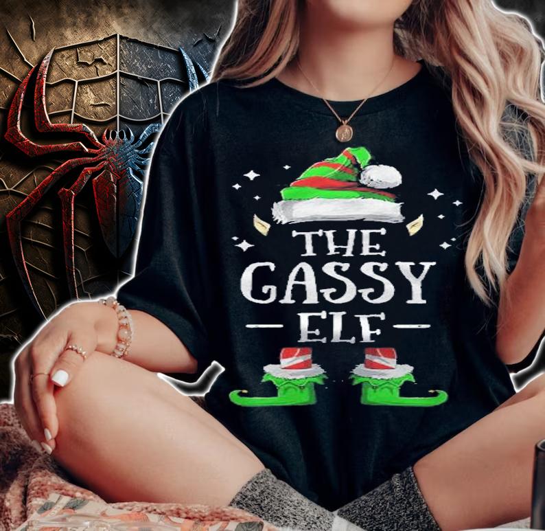 The Gassy Elf Matching Family Group Christmas Party Pajama Shirt woman shirt