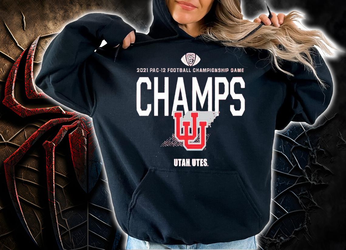 Utah Utes Blue 84 2021 PAC-12 Football Conference Champions Locker Room Shirt hoodie