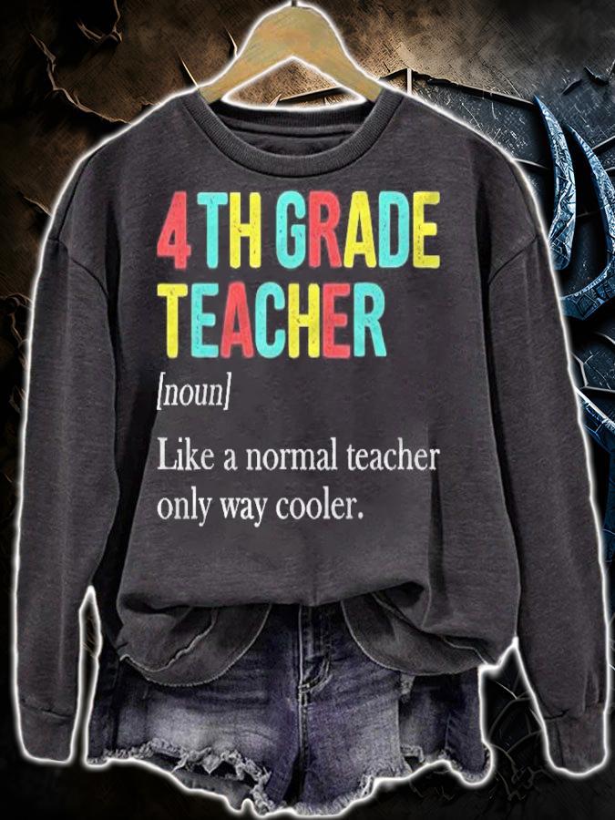 Cute 4Th Grade Teacher Definition Back To School Kid Student T-shirt sweatshirt