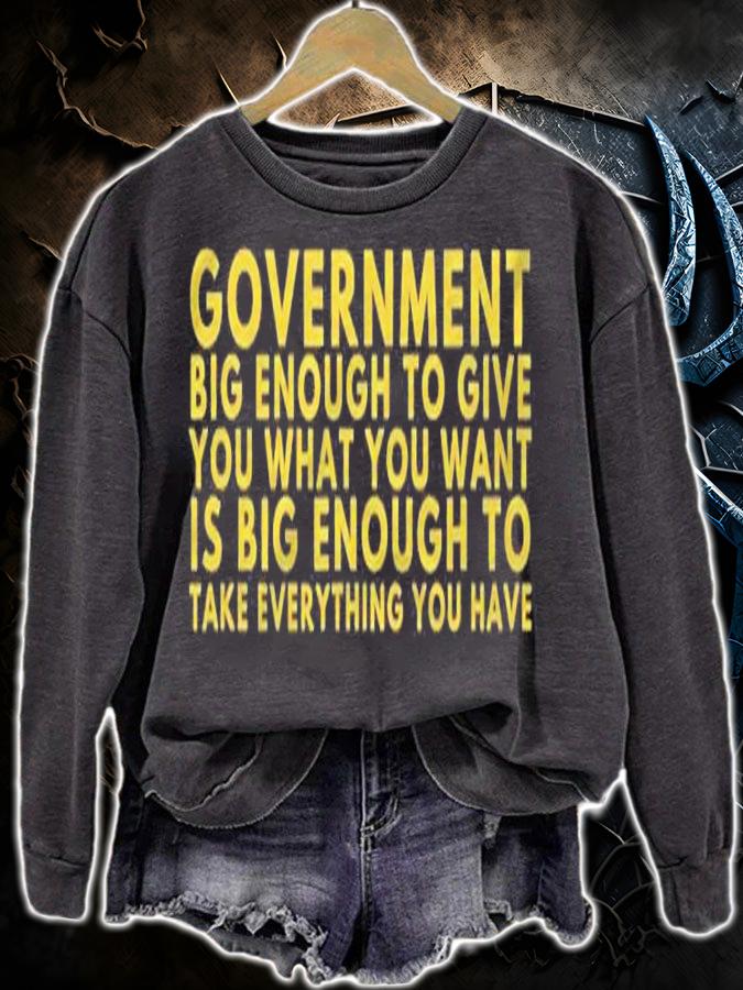 Libertarian Government Is Too Big Anti Statist Gift Shirt sweatshirt