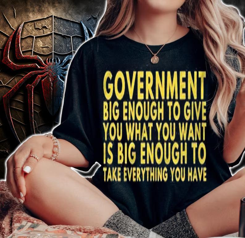 Libertarian Government Is Too Big Anti Statist Gift Shirt woman shirt