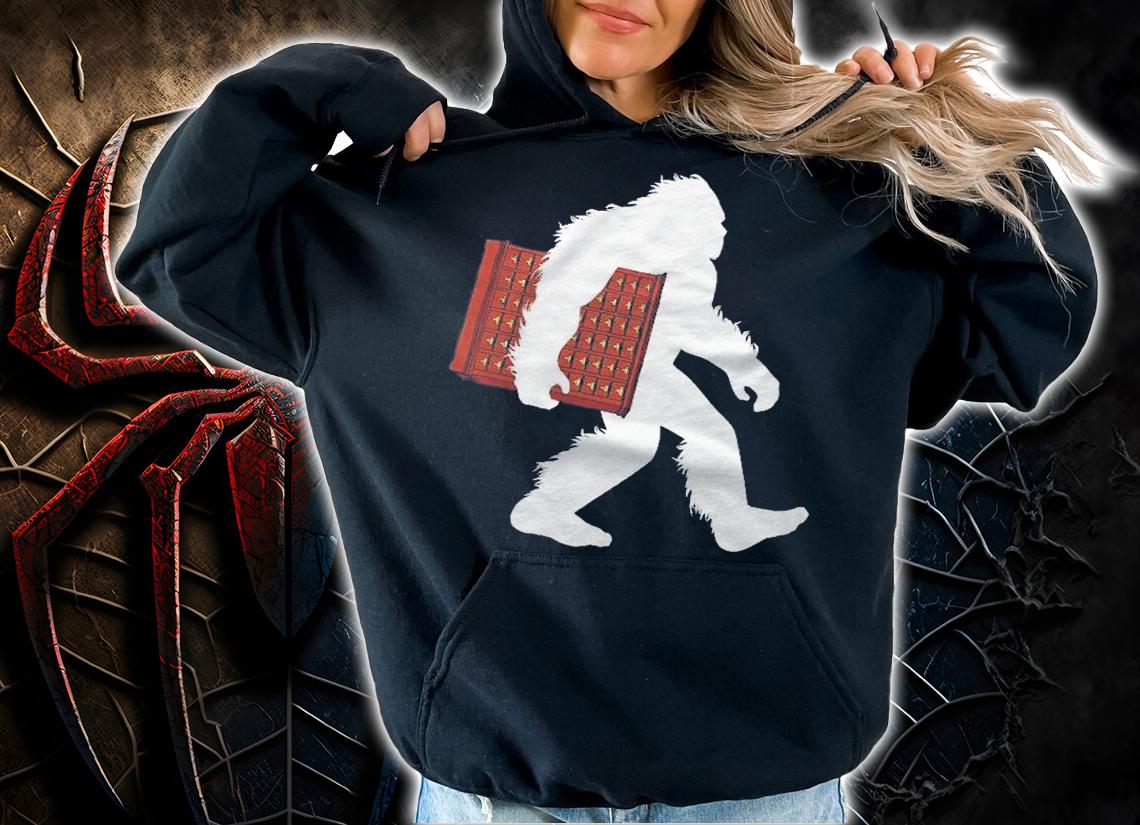 Librarian Bigfoot Carrying Library Card Catalog Sasquatch Shirt hoodie