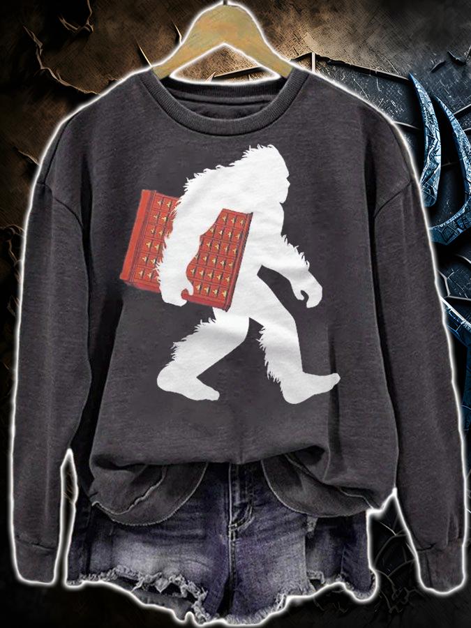 Librarian Bigfoot Carrying Library Card Catalog Sasquatch Shirt sweatshirt