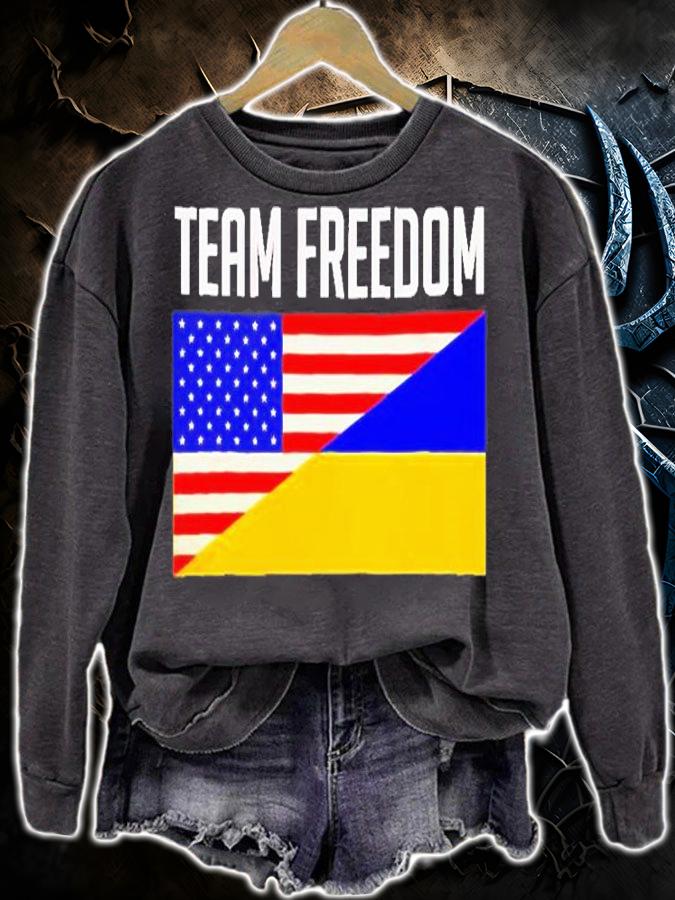 Usa And Ukraine Flag Team Freedom T-Shirt sweatshirt
