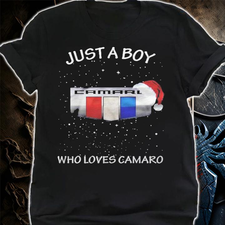 Just A Boy Who Loves Camaro And Christmas Shirt shirt