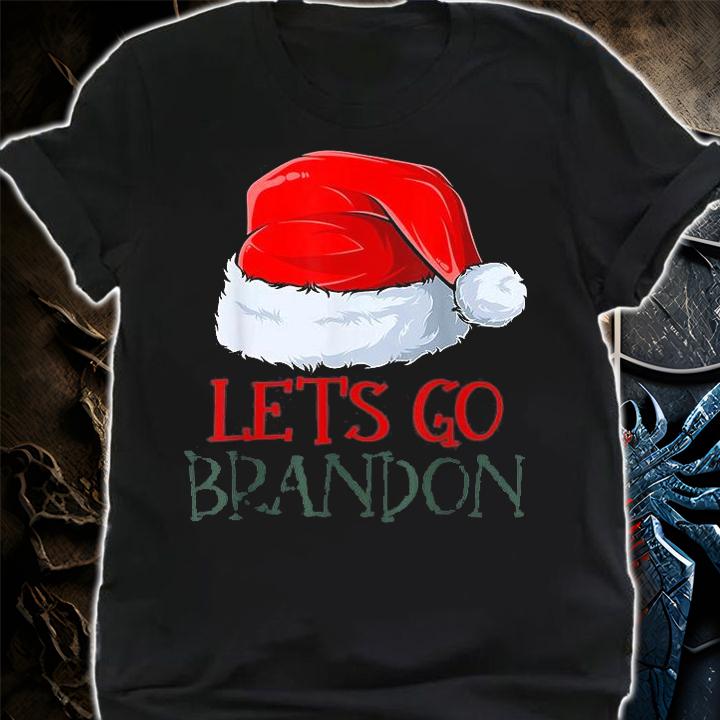 Lets Go Brandon Christmas Santa Hat Let's Go Brandon Xmas T-Shirt shirt