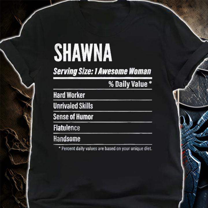Shawna Nutritional Facts Serving Size Shirt
