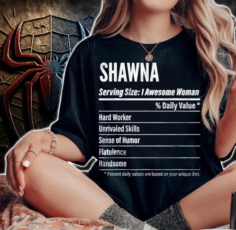 Shawna Nutritional Facts Serving Size Shirt