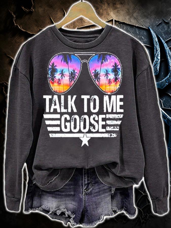 Talk To Me Goose Design Hawaiian Aloha T-Shirt