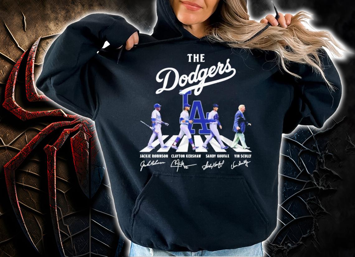 The Los Angeles Dodgers Baseball Team Abbey Road Signatures Shirt hoodie