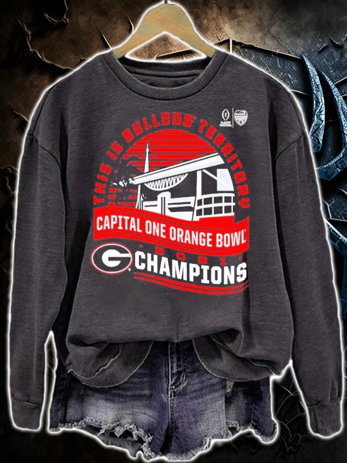 This Is Georgia Bulldogs Territory Capital One Orange Bowl 2021 Champions Shirt sweatshirt