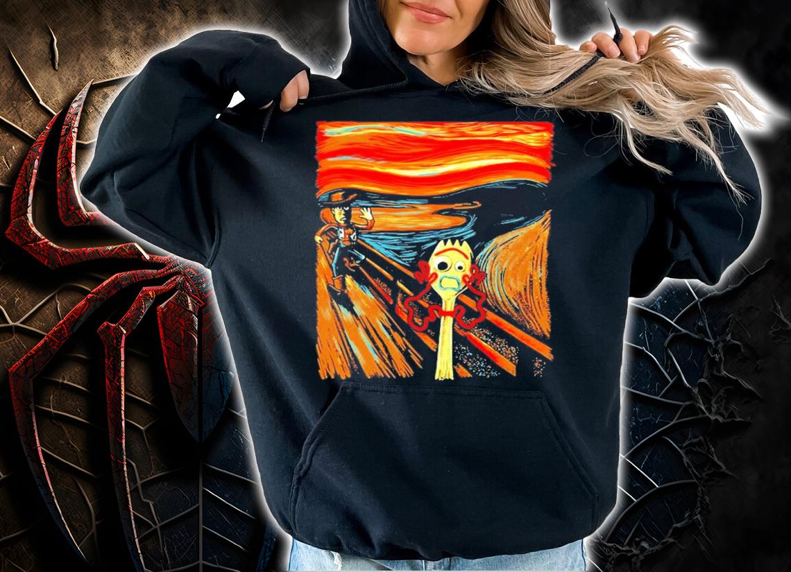 Toy Story Forky Woody The Scream t-shirt