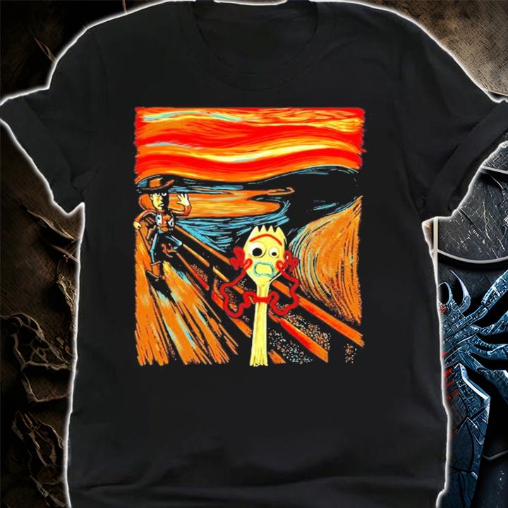 Toy Story Forky Woody The Scream t-shirt