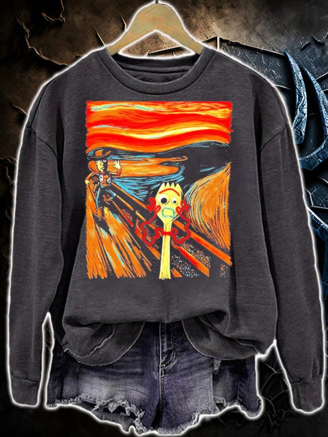 Toy Story Forky Woody The Scream t-shirt
