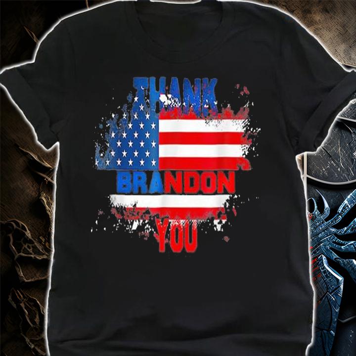 Vintage American Flag Political Republican Thank You Brandon T-Shirt shirt