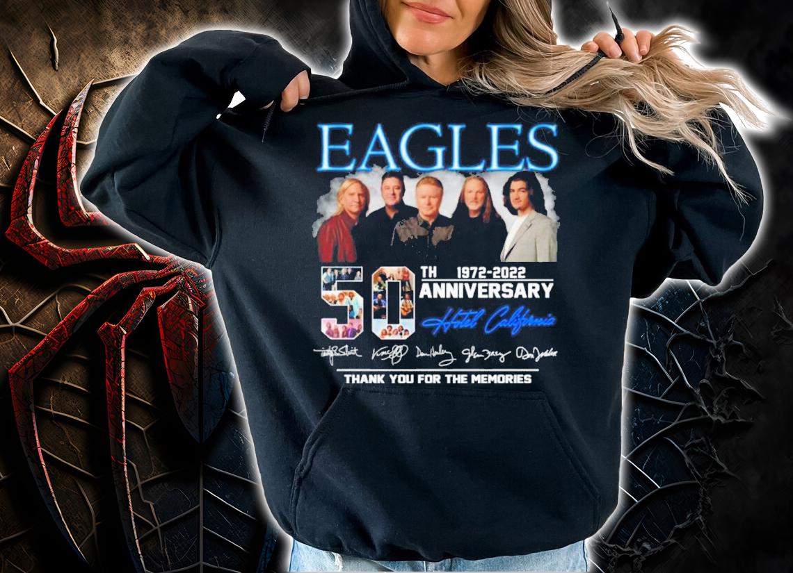Eagles 50th Anniversary 1972-2022 Signatures Thank You For The Memories Shirt hoodie