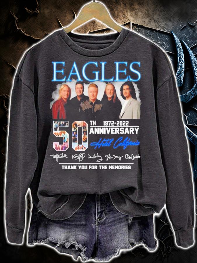 Eagles 50th Anniversary 1972-2022 Signatures Thank You For The Memories Shirt sweatshirt