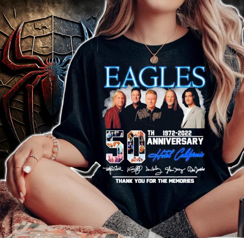 Eagles 50th Anniversary 1972-2022 Signatures Thank You For The Memories Shirt woman shirt