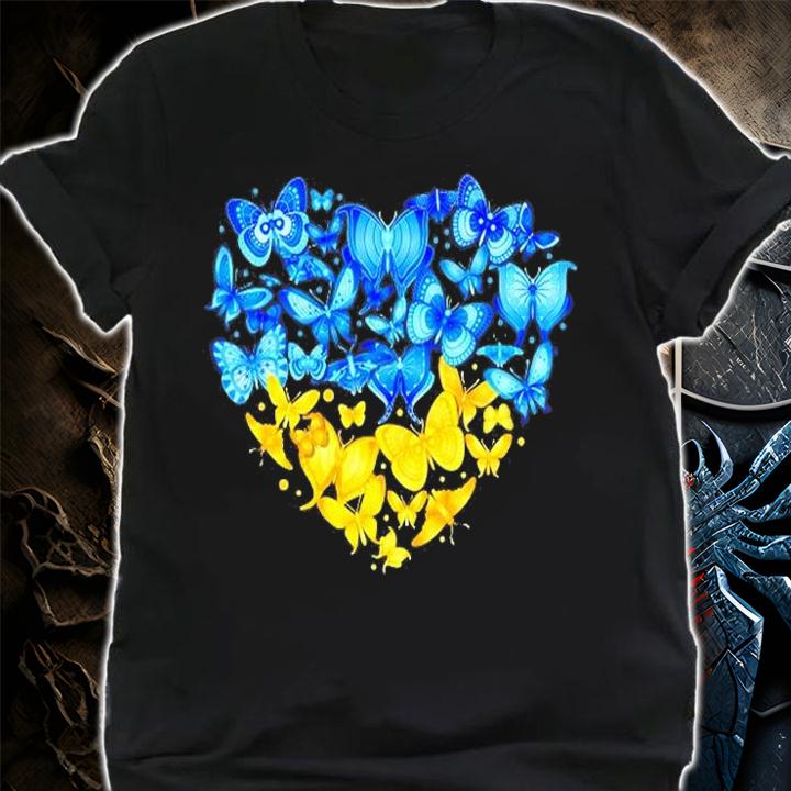 Heart Ukraine Love Ukraine Ukrainian Flag Stand With Ukraine T-Shirt shirt