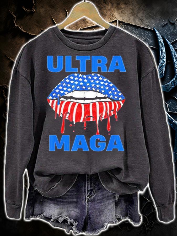 Lips American Flag Ultra Maga 2022 T-Shirt sweatshirt