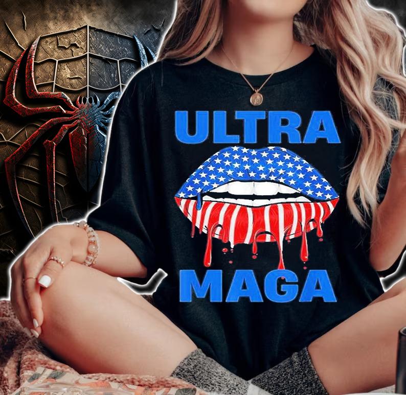 Lips American Flag Ultra Maga 2022 T-Shirt woman shirt
