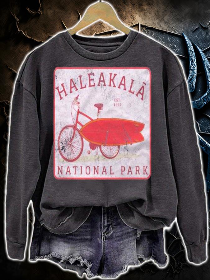 Retro Haleakala National Park Vacation Souvenir Maui Hawaii Shirt