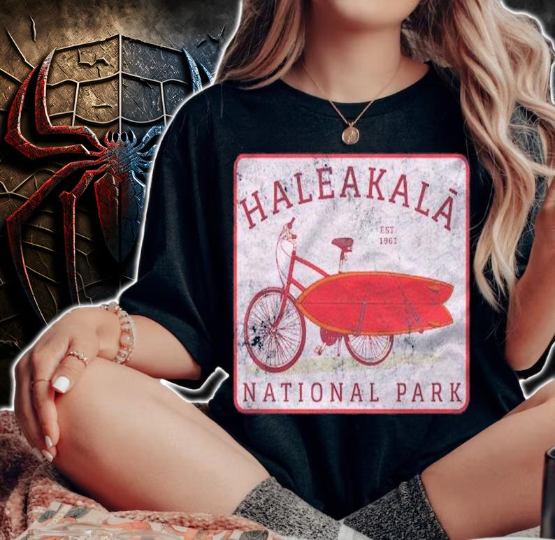 Retro Haleakala National Park Vacation Souvenir Maui Hawaii Shirt