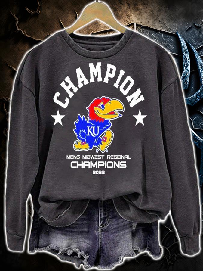 Kansas Jayhawks Men's Midwest Regional Ku Championship 2022 T-Shirt sweatshirt