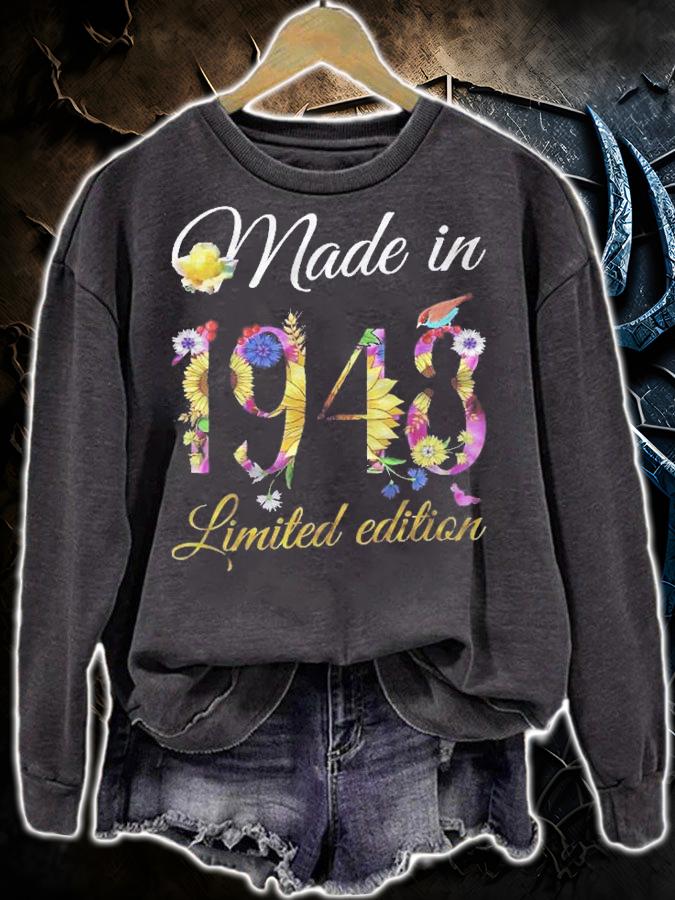 Made In 1948 Tee 73 Years Old Sunflowers Floral 73Rd Birthday Shirt sweatshirt