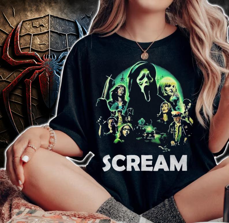 Scream Ghostface Creepy Halloween 80S Horror Movie Classic T-shirt woman shirt