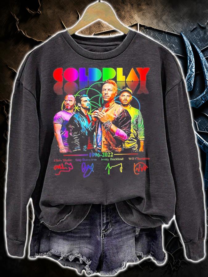 Coldplay Rock Band 1996 2022 Signatures T-Shirt