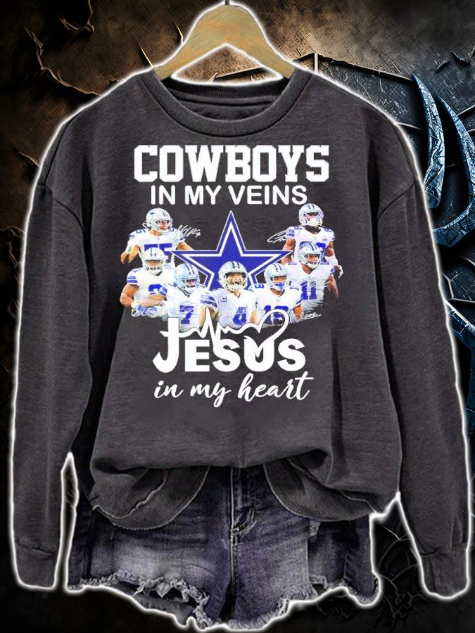 Cowboys In My Veins Jesus In My Heart Shirt sweatshirt