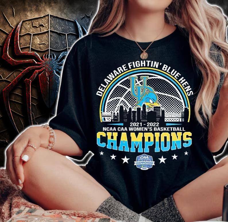 Delaware Fightin_ Blue Hens 2022 NCAA CAA Women's Basketball Champions T-Shirt woman shirt